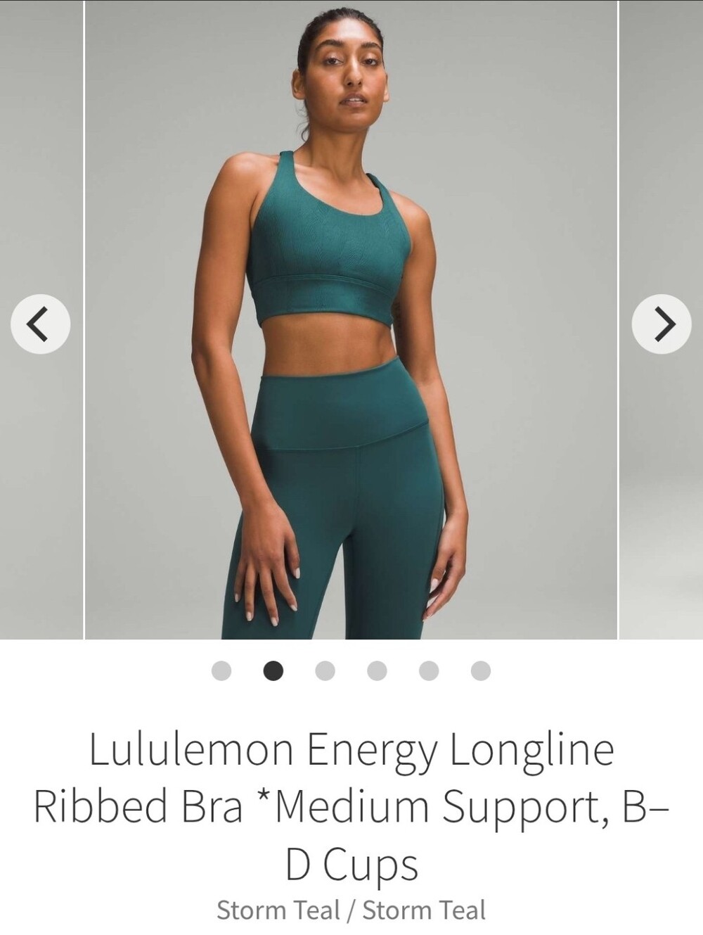 NWT - Lululemon Energy Longline Ribbed Bra *Medium Support, B–D Cups